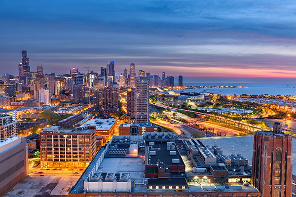 Downtown Chicago from the South